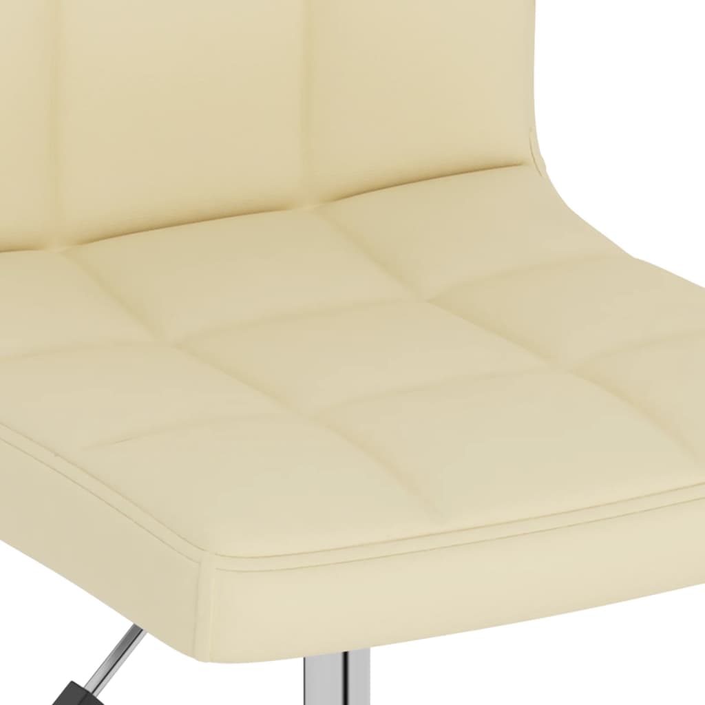 Bürostuhl Drehbar Creme Stoff