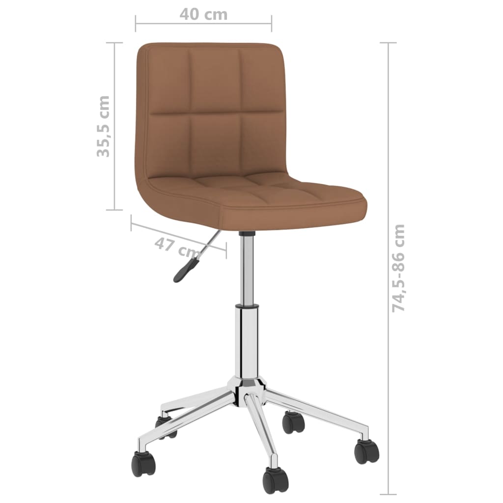Bürostuhl Drehbar Braun Stoff