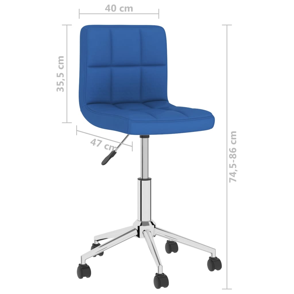 Bürostuhl Drehbar Blau Stoff