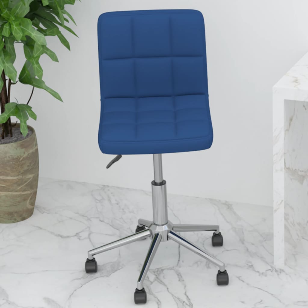 Bürostuhl Drehbar Blau Stoff