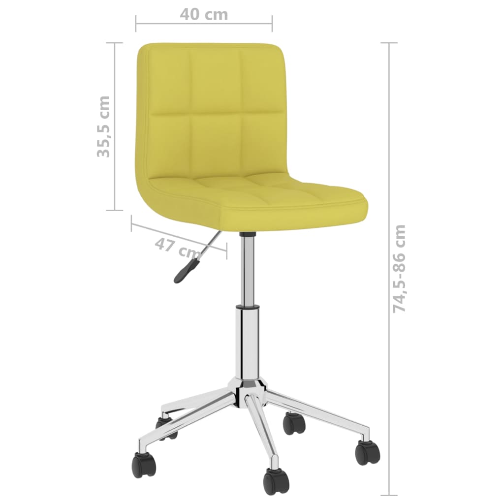 Bürostuhl Drehbar Grün Stoff