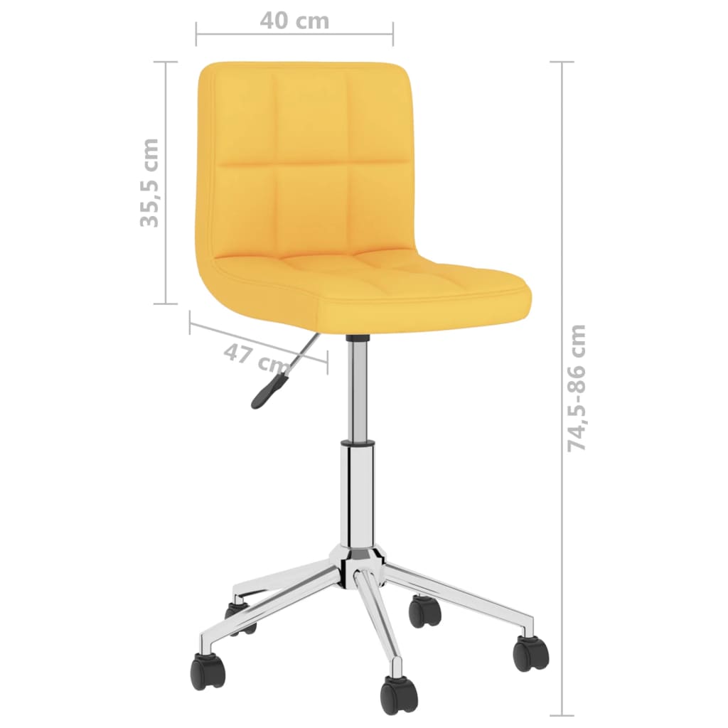 Bürostuhl Drehbar Senfgelb Stoff