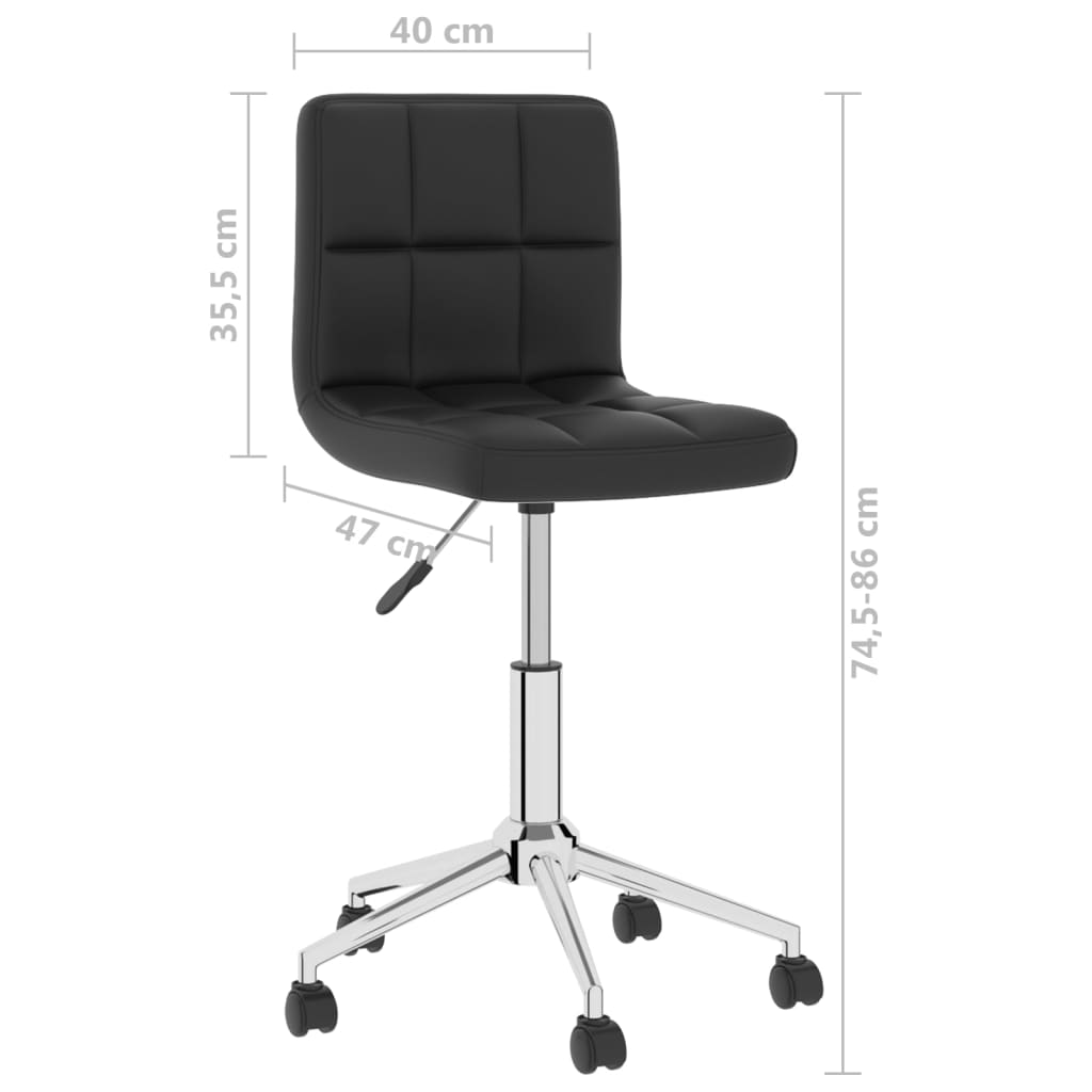 Bürostuhl Drehbar Schwarz Kunstleder