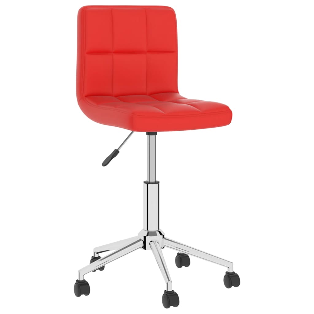 Bürostuhl Drehbar Rot Kunstleder