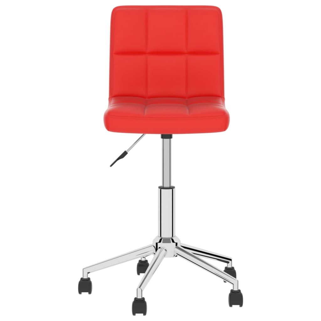 Bürostuhl Drehbar Rot Kunstleder