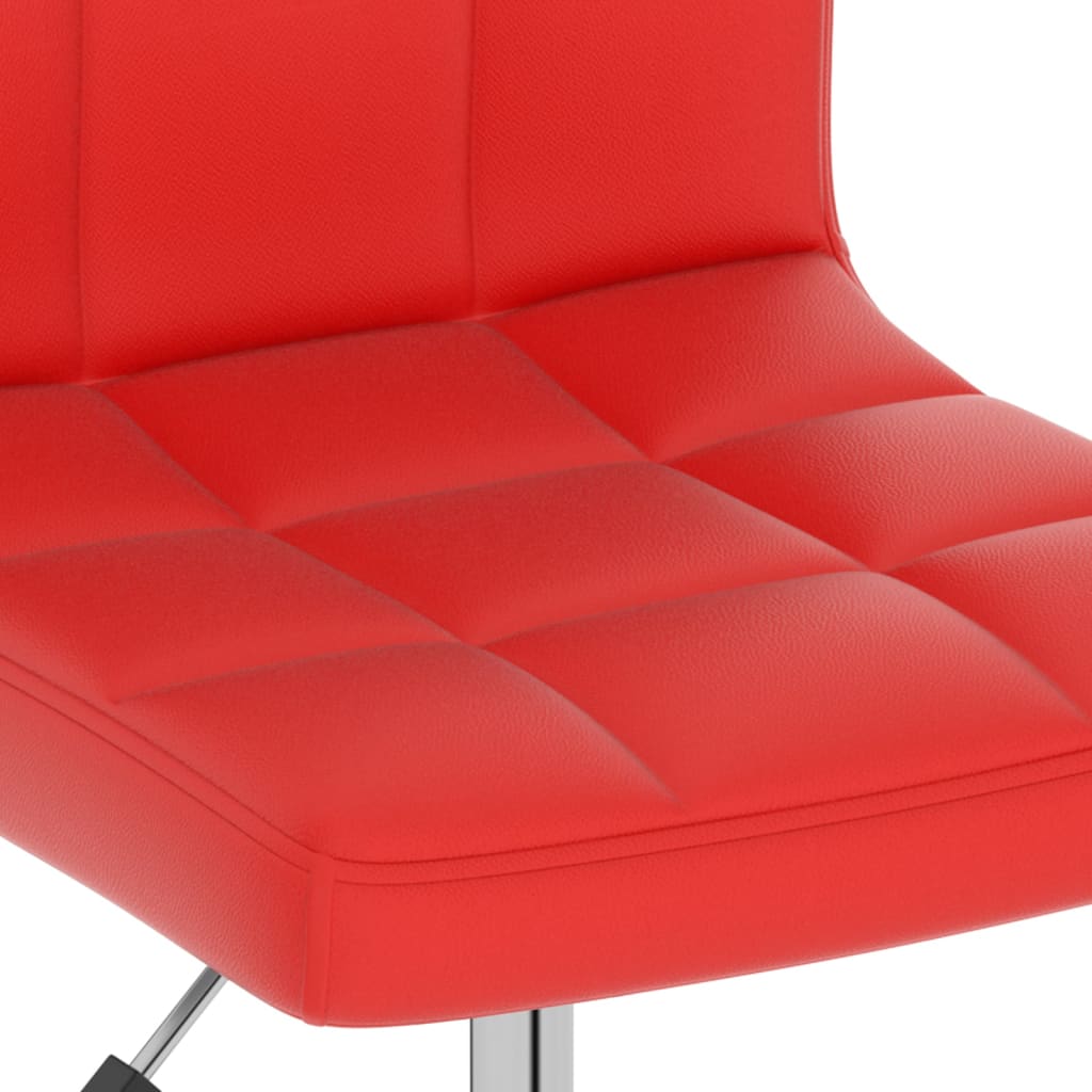 Bürostuhl Drehbar Rot Kunstleder
