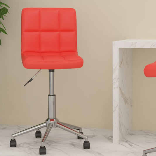 Bürostuhl Drehbar Rot Kunstleder