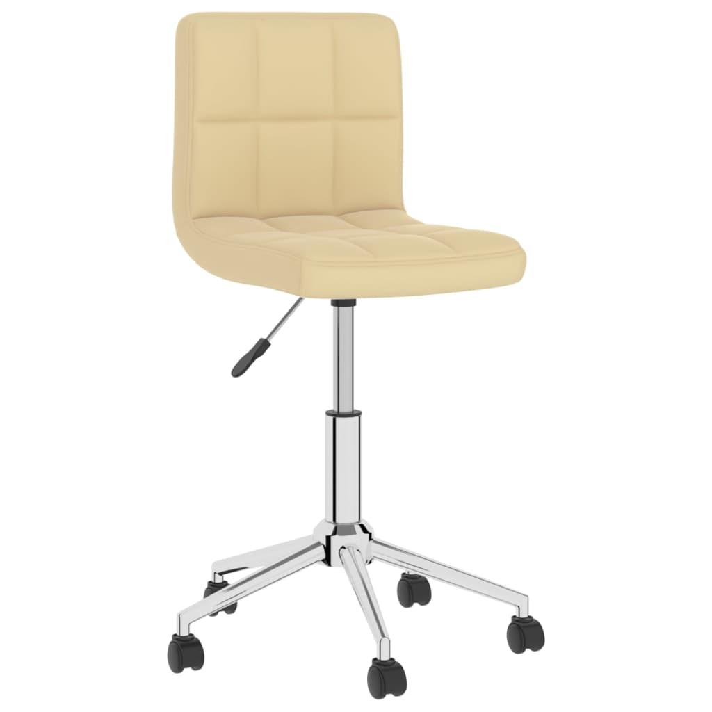 Bürostuhl Drehbar Creme Kunstleder