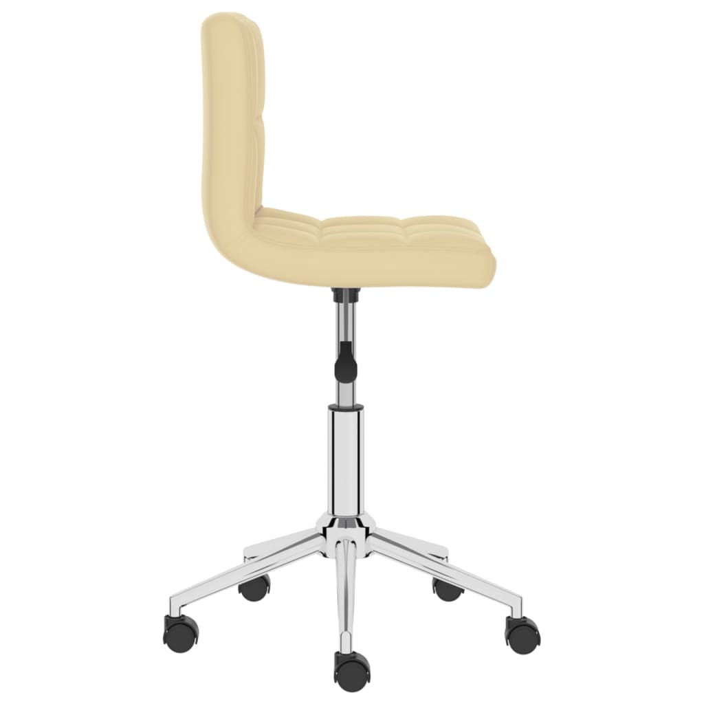 Bürostuhl Drehbar Creme Kunstleder