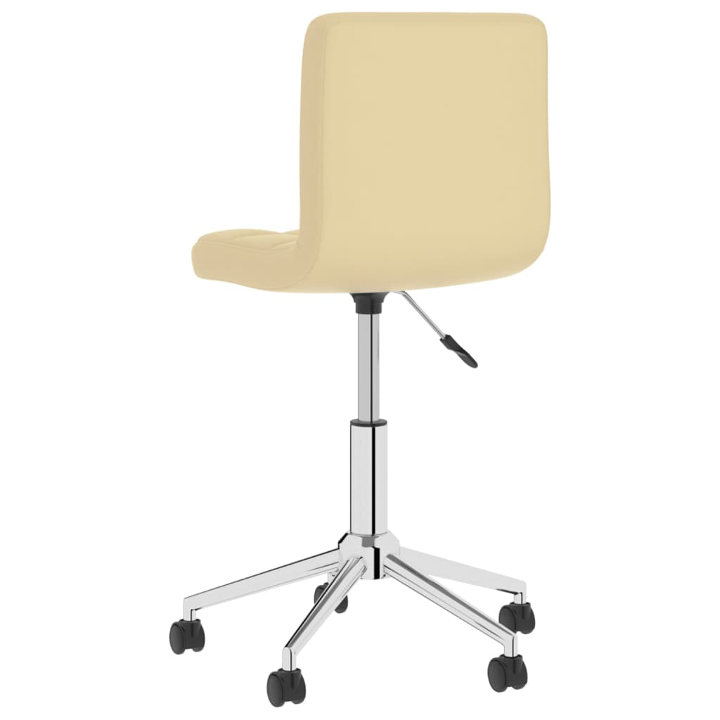 Bürostuhl Drehbar Creme Kunstleder