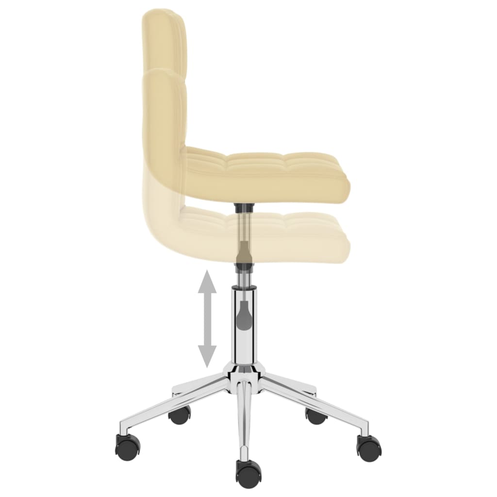 Bürostuhl Drehbar Creme Kunstleder