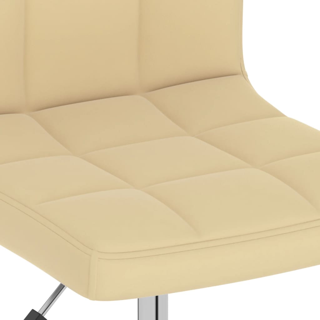Bürostuhl Drehbar Creme Kunstleder