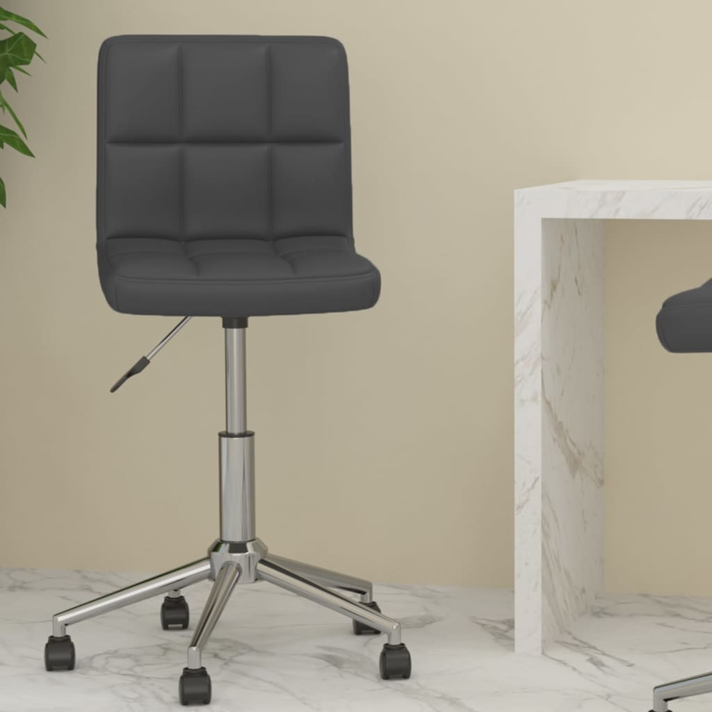 Bürostuhl Drehbar Grau Kunstleder