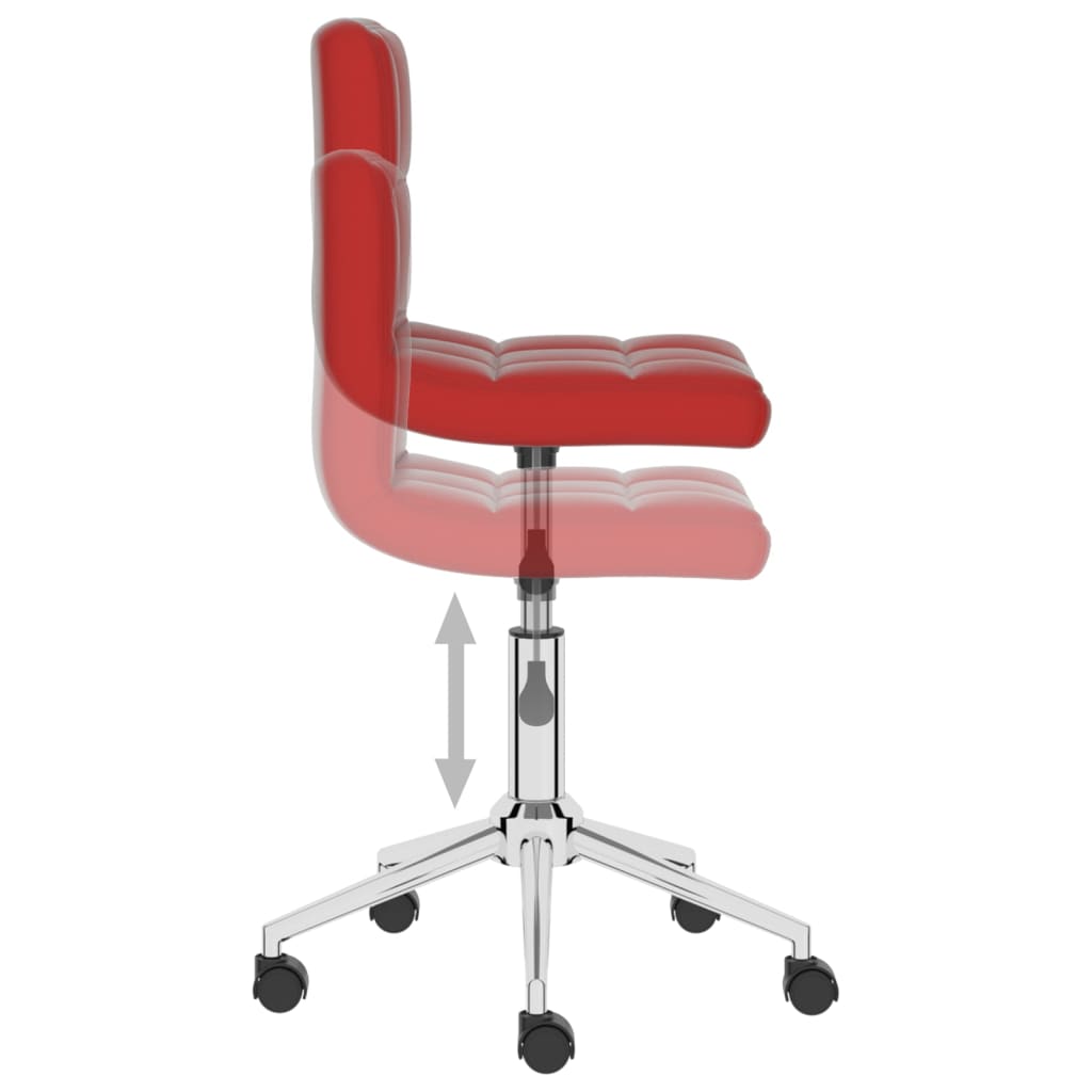 Bürostuhl Drehbar Weinrot Kunstleder