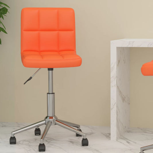 Bürostuhl Drehbar Orange Kunstleder