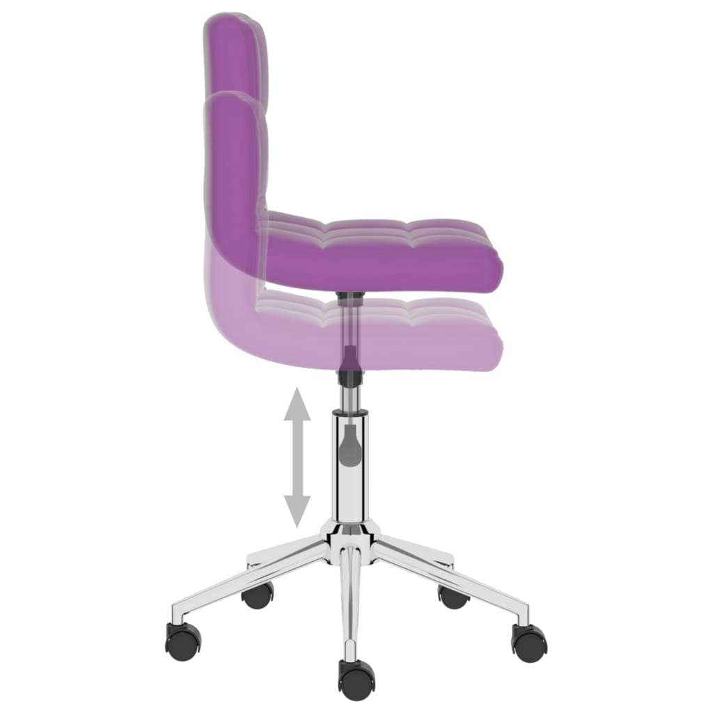 Bürostuhl Drehbar Lila Kunstleder