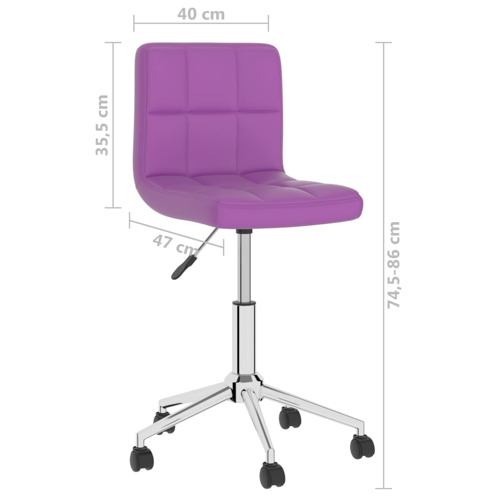 Bürostuhl Drehbar Lila Kunstleder