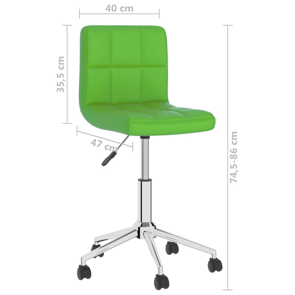 Bürostuhl Drehbar Grün Kunstleder