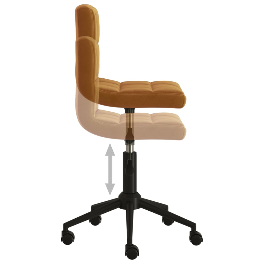 Bürostuhl Drehbar Braun Samt