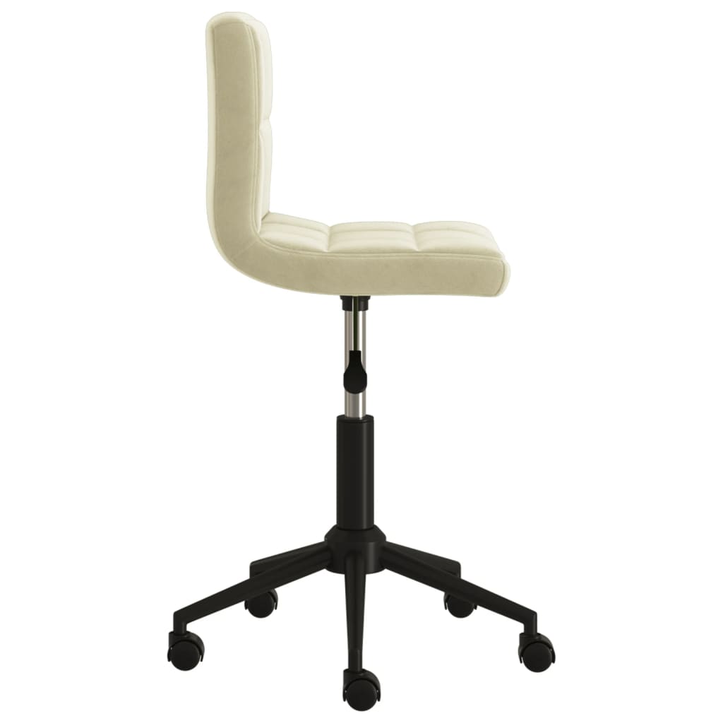 Bürostuhl Drehbar Creme Samt