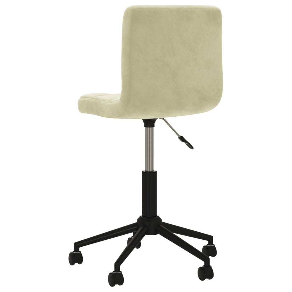 Bürostuhl Drehbar Creme Samt