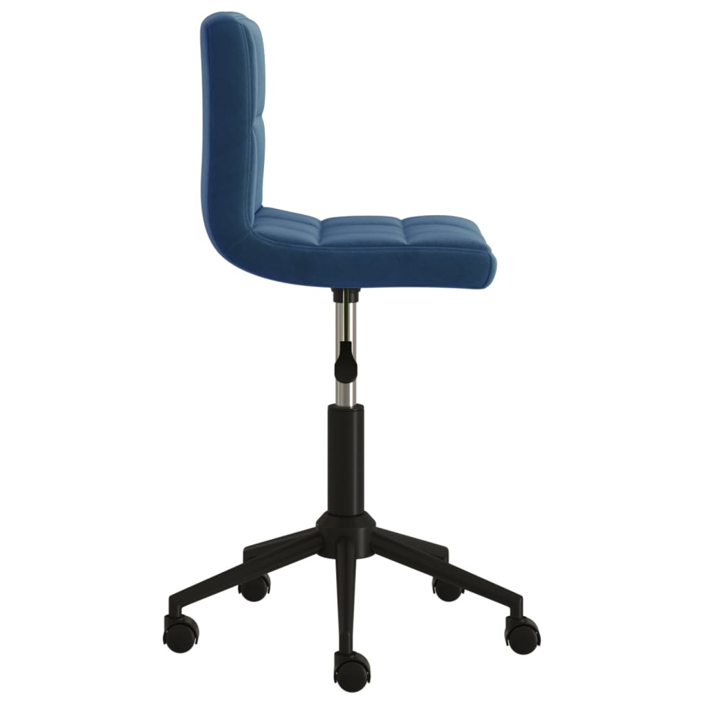 Bürostuhl Drehbar Blau Samt
