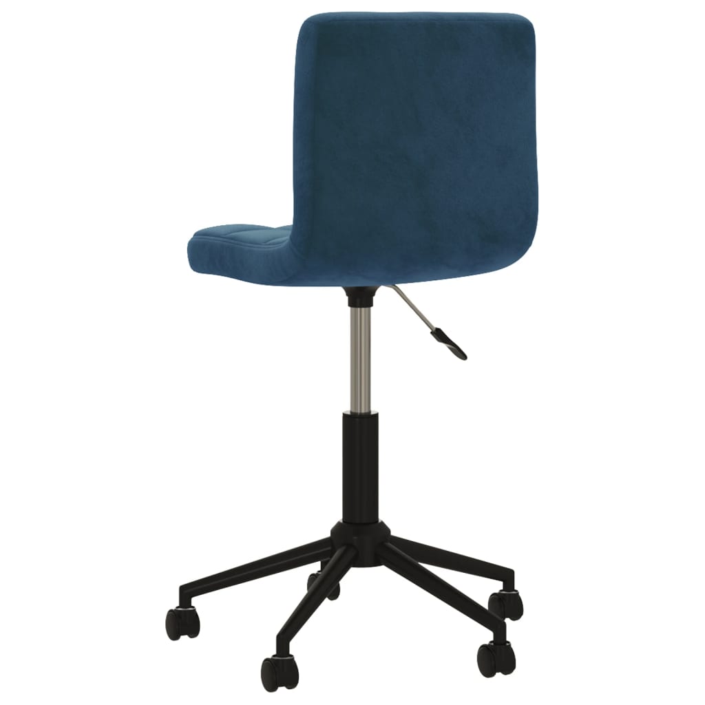 Bürostuhl Drehbar Blau Samt