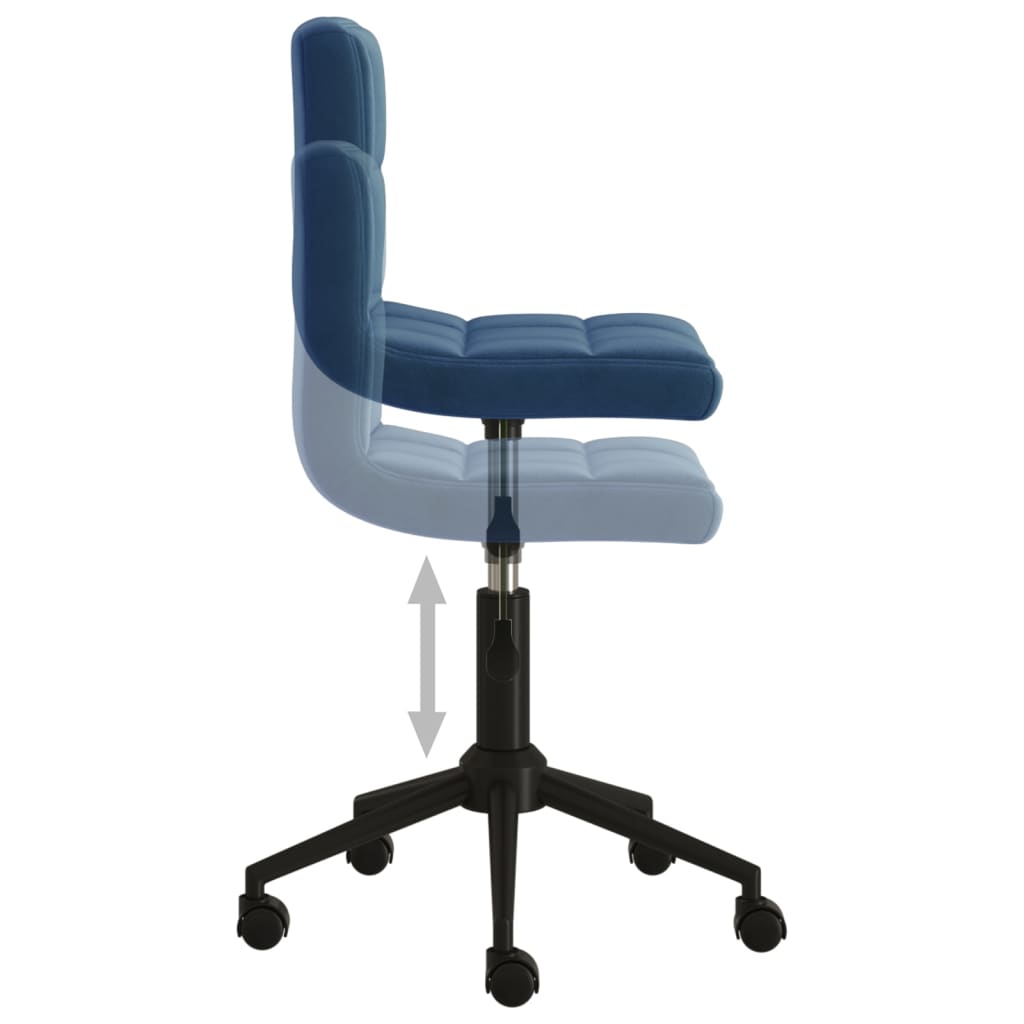 Bürostuhl Drehbar Blau Samt