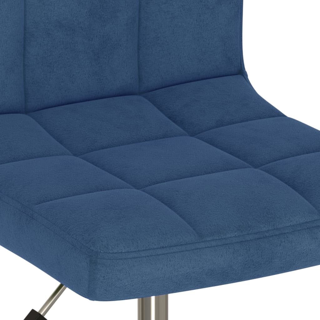Bürostuhl Drehbar Blau Samt