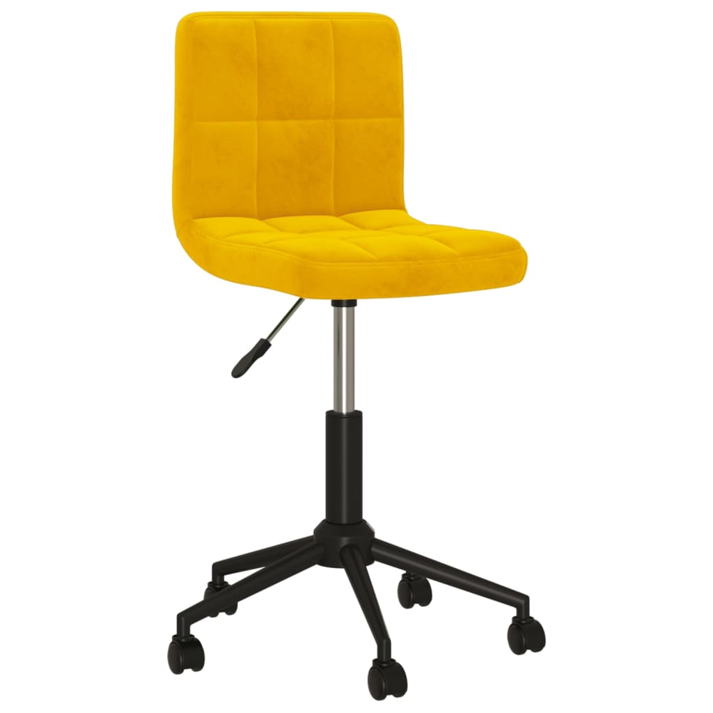 Bürostuhl Drehbar Senfgelb Samt