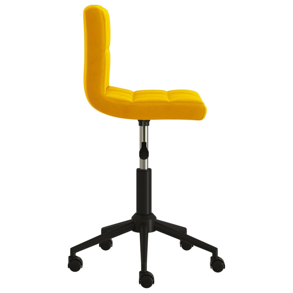 Bürostuhl Drehbar Senfgelb Samt