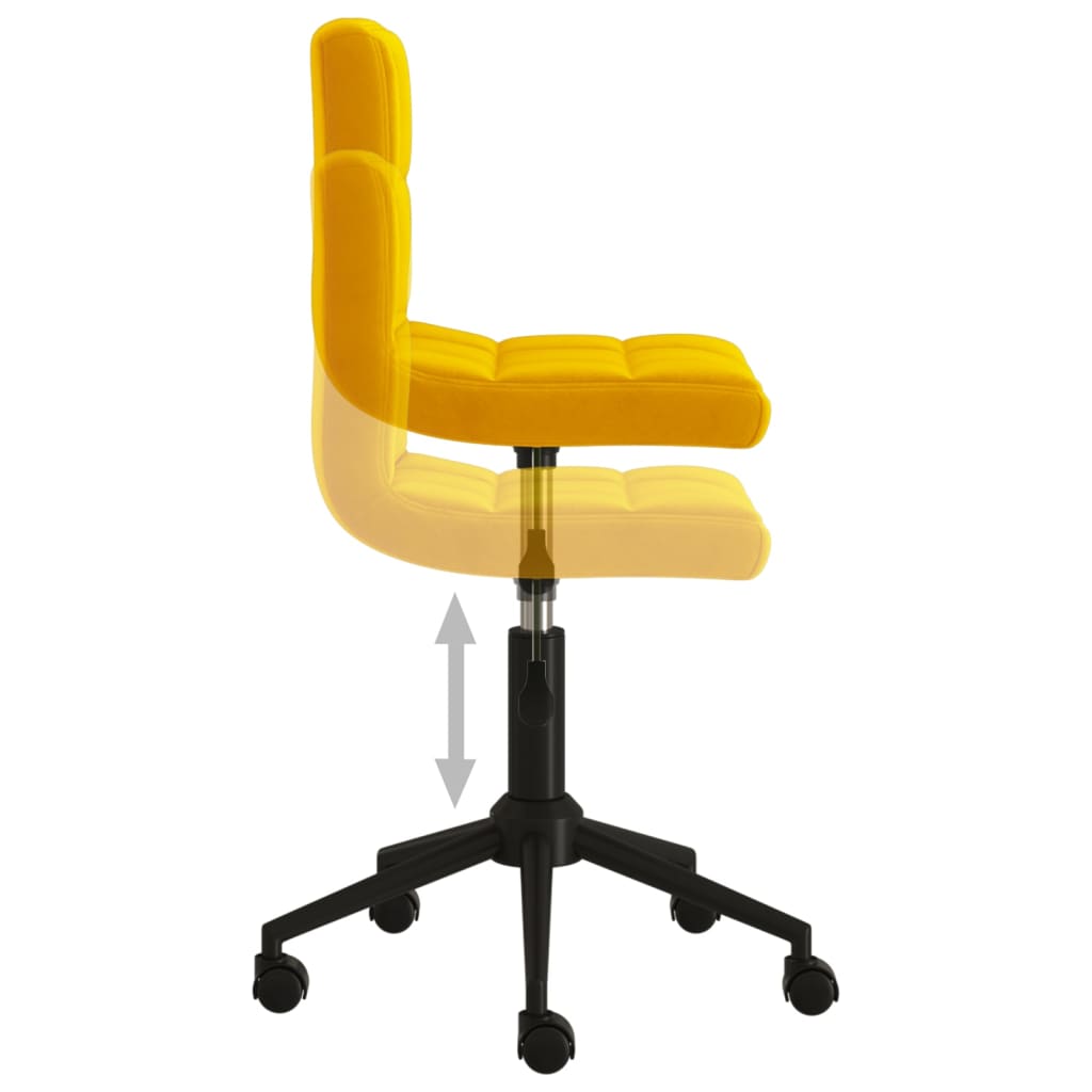 Bürostuhl Drehbar Senfgelb Samt