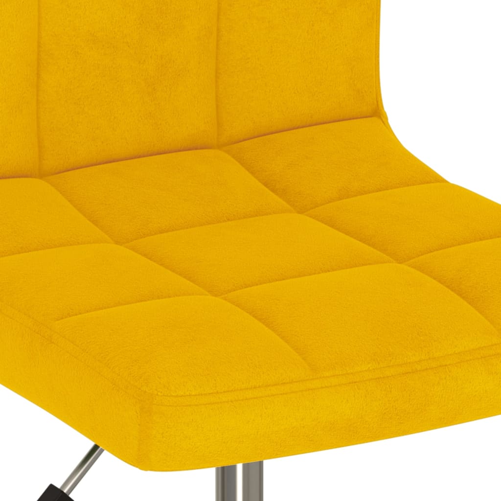 Bürostuhl Drehbar Senfgelb Samt