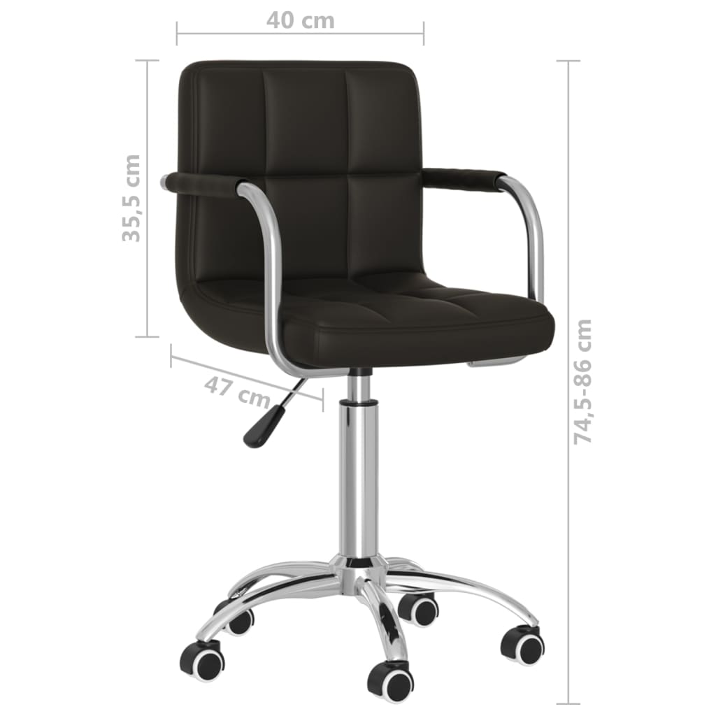 Bürostuhl Drehbar Schwarz Kunstleder