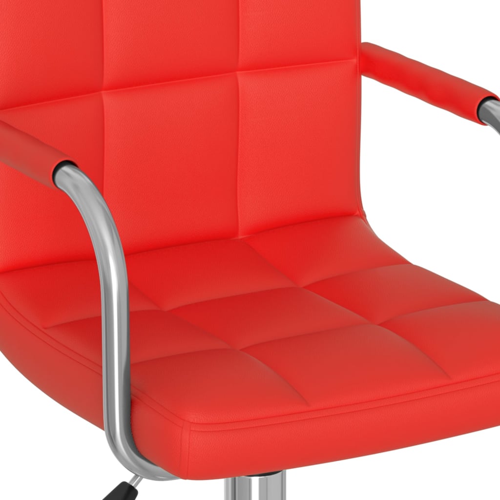 Bürostuhl Drehbar Rot Kunstleder