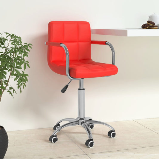 Bürostuhl Drehbar Rot Kunstleder