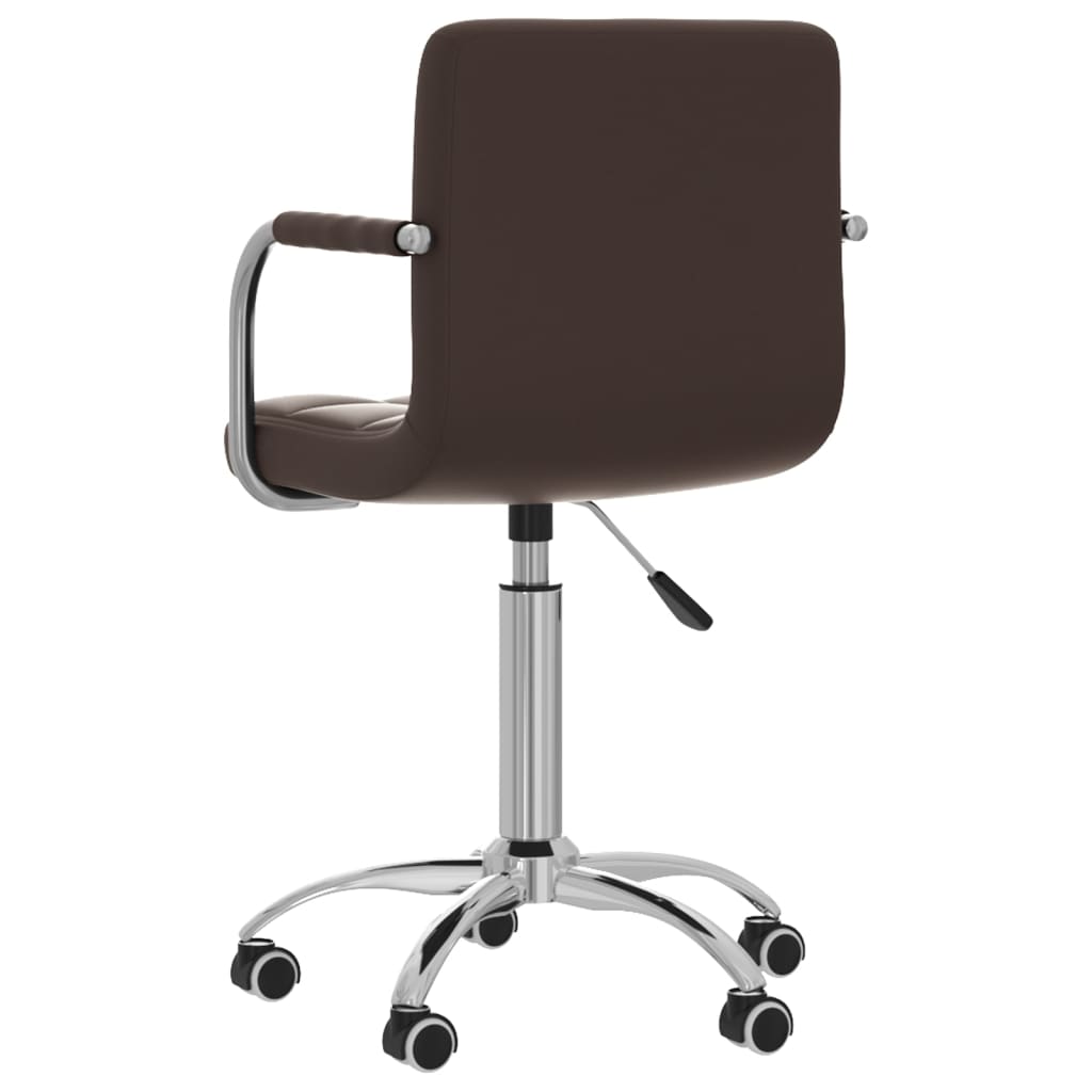 Bürostuhl Drehbar Braun Kunstleder