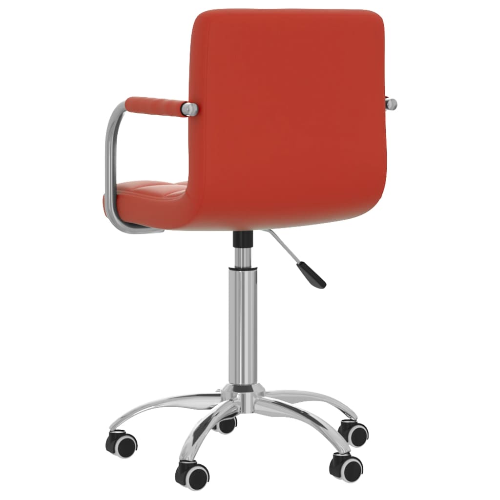 Bürostuhl Drehbar Weinrot Kunstleder