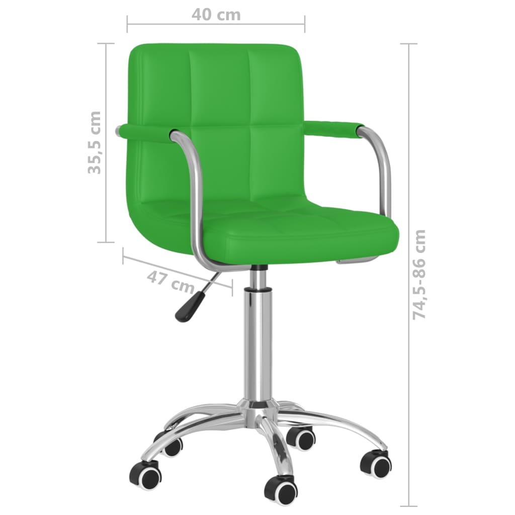 Bürostuhl Drehbar Grün Kunstleder