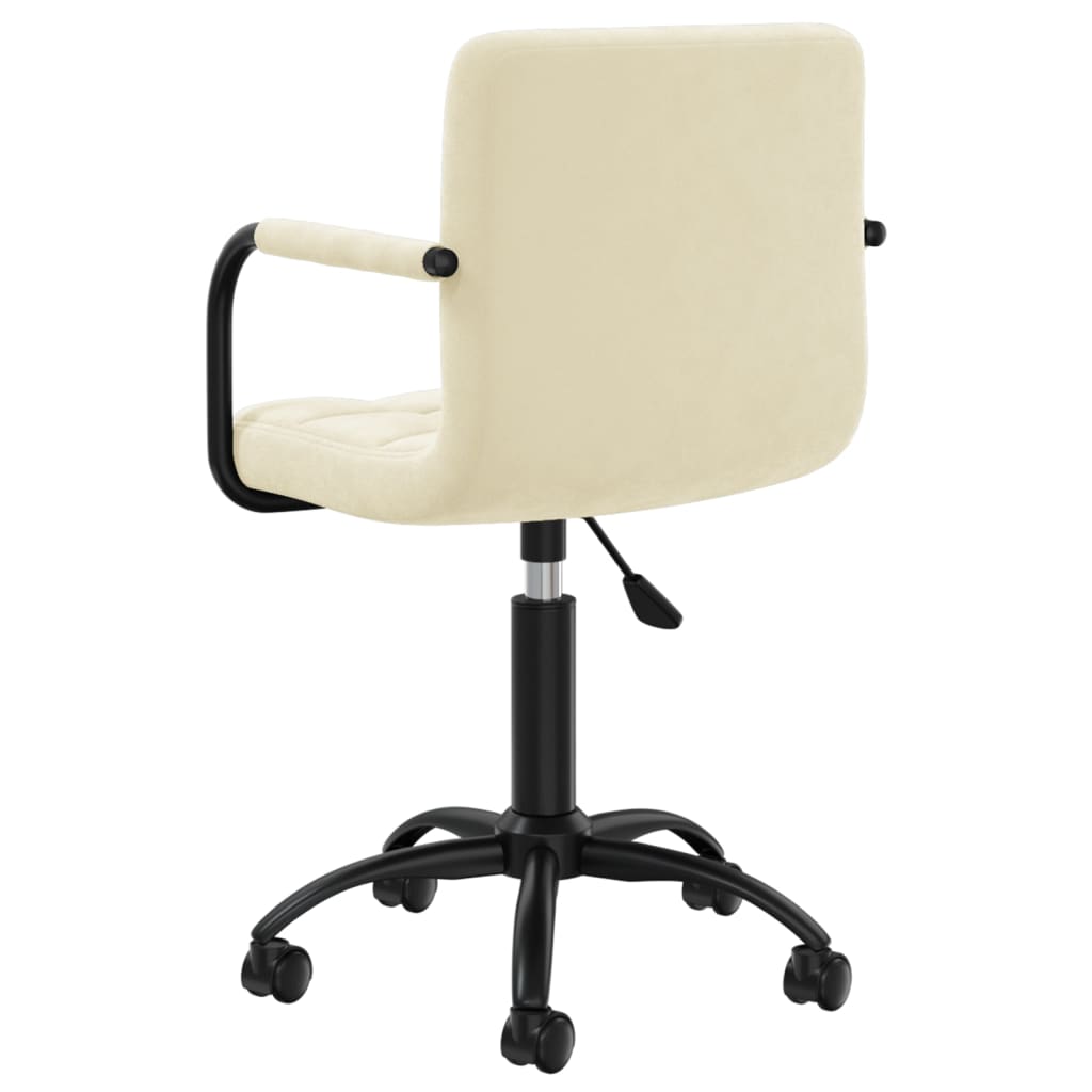 Bürostuhl Drehbar Creme Samt
