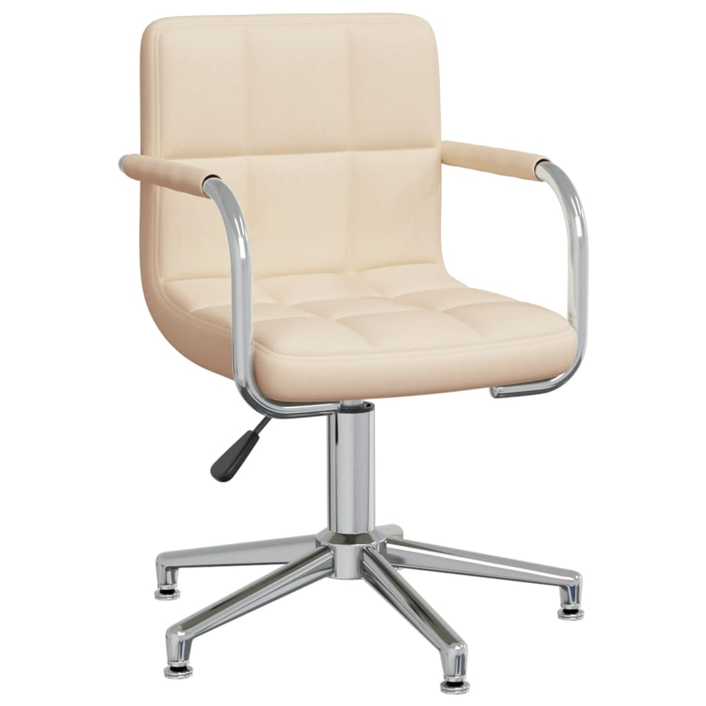 Drehbare Esszimmerstühle 2 Stk. Creme Stoff