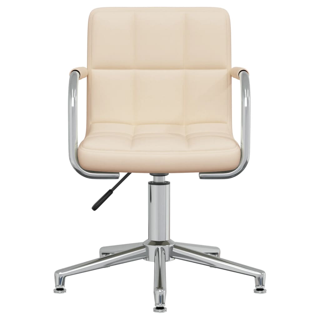 Drehbare Esszimmerstühle 2 Stk. Creme Stoff