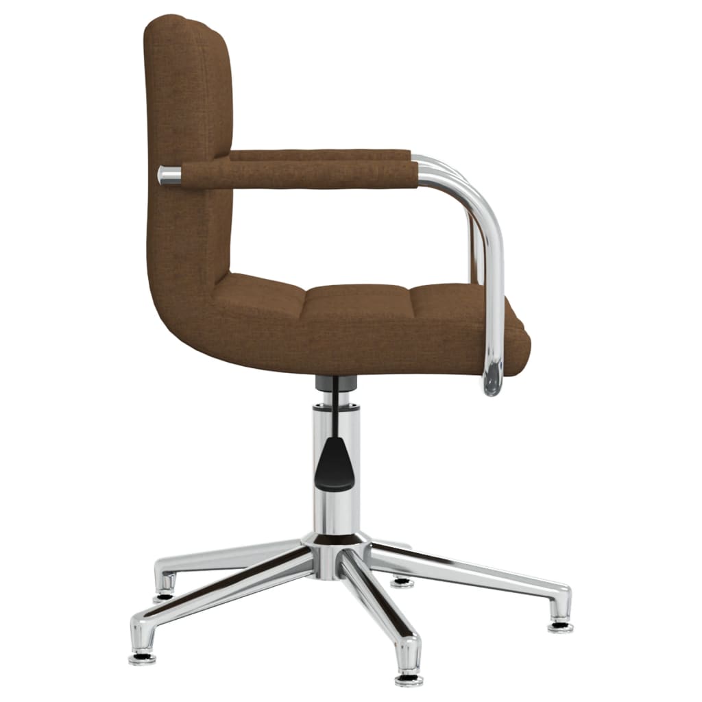 Drehbare Esszimmerstühle 2 Stk. Braun Stoff