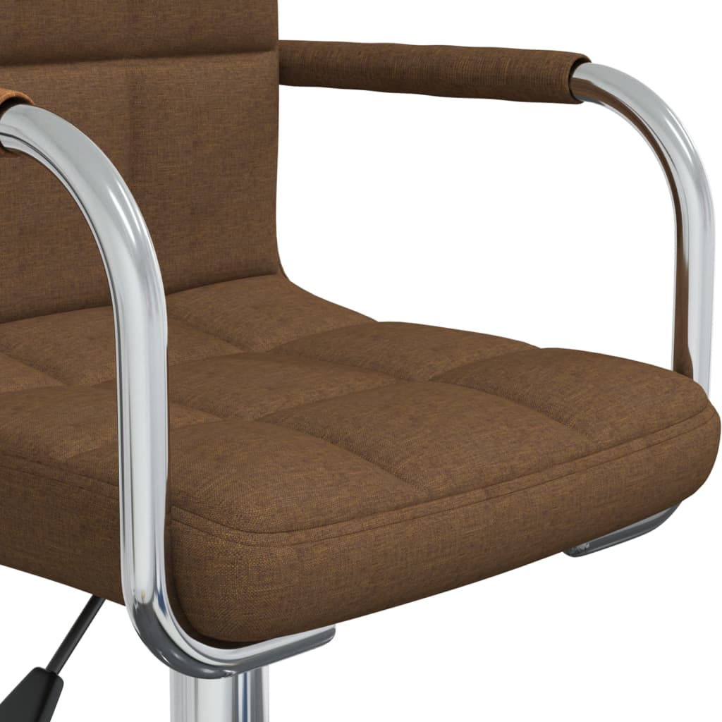 Drehbare Esszimmerstühle 2 Stk. Braun Stoff