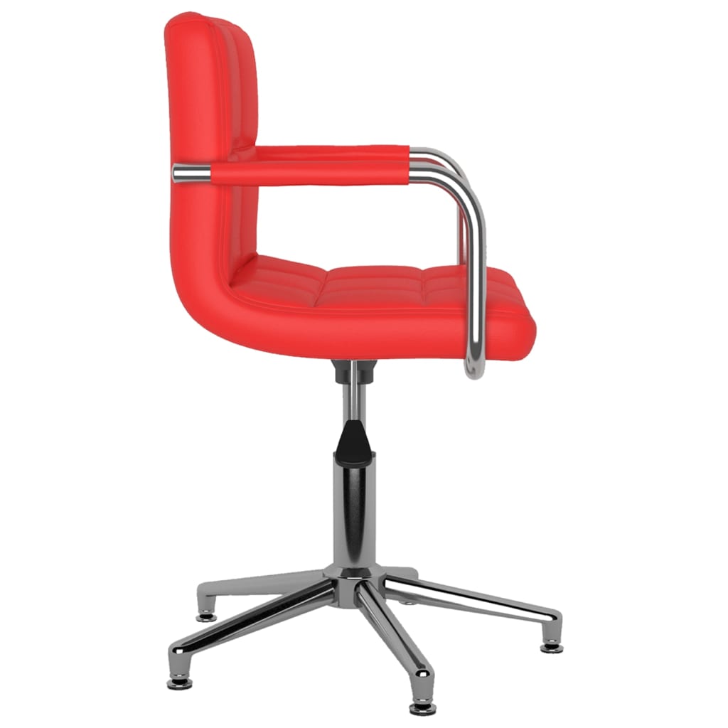 Bürostuhl Drehbar Rot Kunstleder