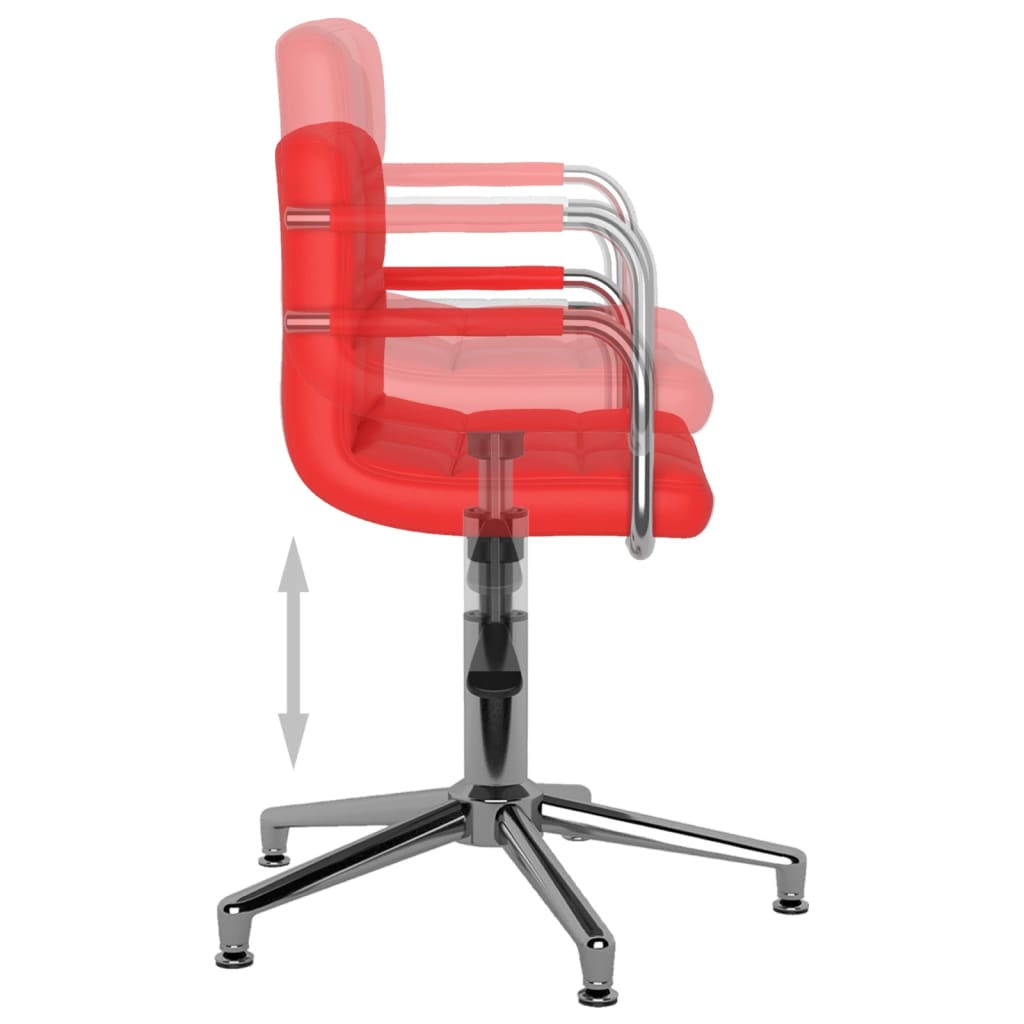 Bürostuhl Drehbar Rot Kunstleder