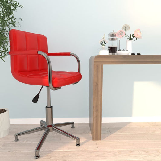 Bürostuhl Drehbar Rot Kunstleder