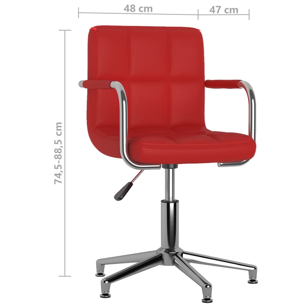Bürostuhl Drehbar Weinrot Kunstleder
