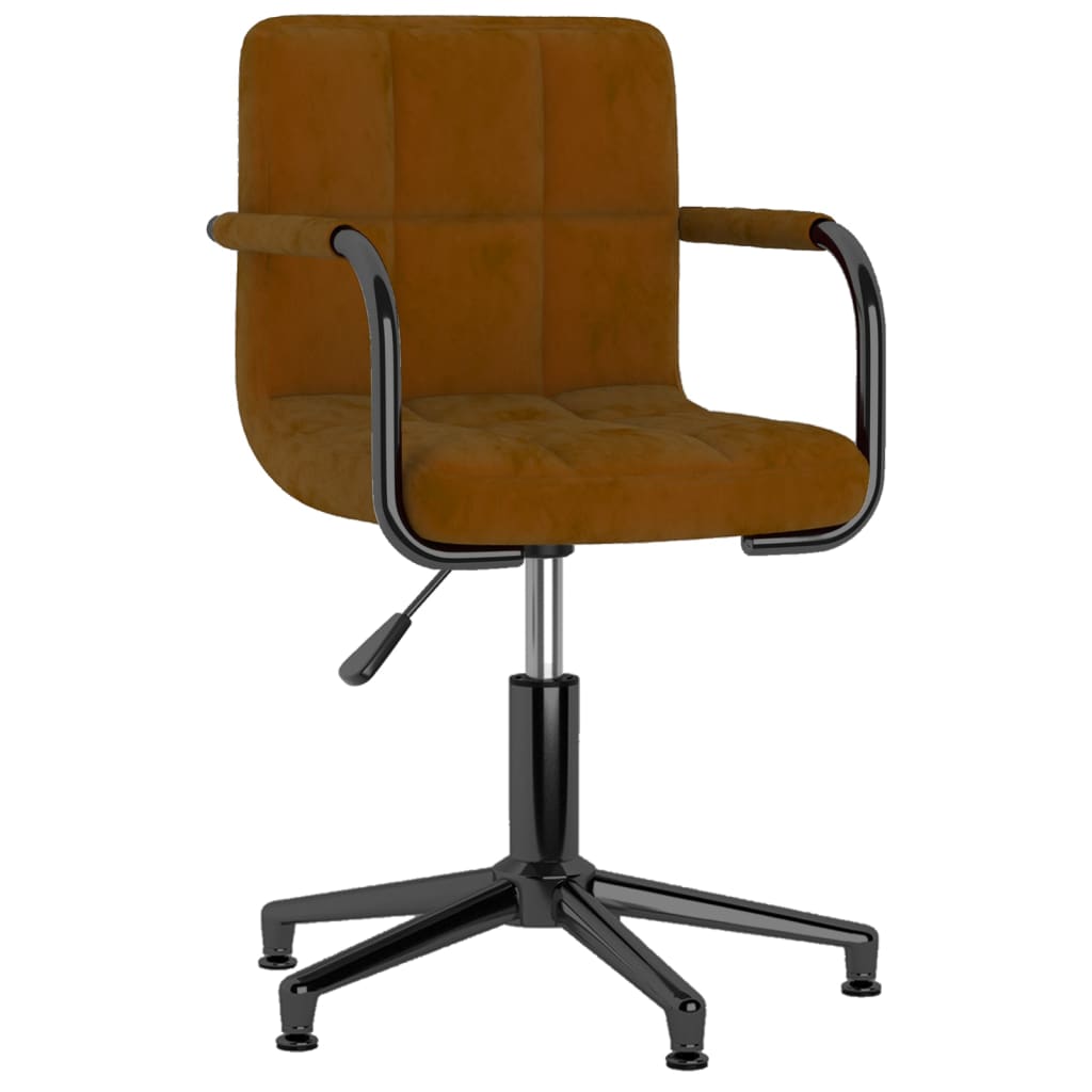Bürostuhl Drehbar Braun Samt