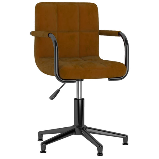 Bürostuhl Drehbar Braun Samt
